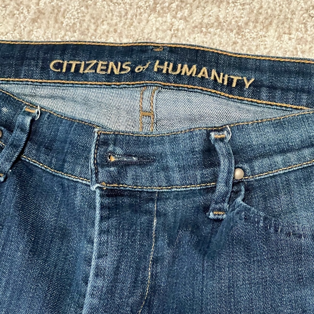 Citizens Of Humanity Women's Dark Blue Flare Jeans - Picture 2 of 10